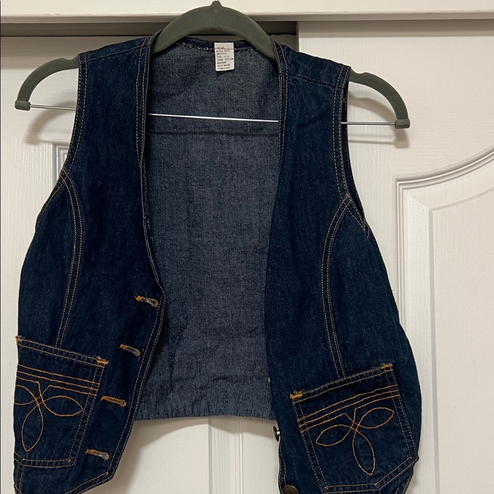 VTG Youth Denim Vest  - Size 11/12